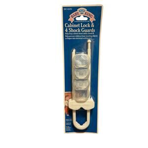 Baby King Cabinet Lock & 4 Shock Guards BK1402N Brand New